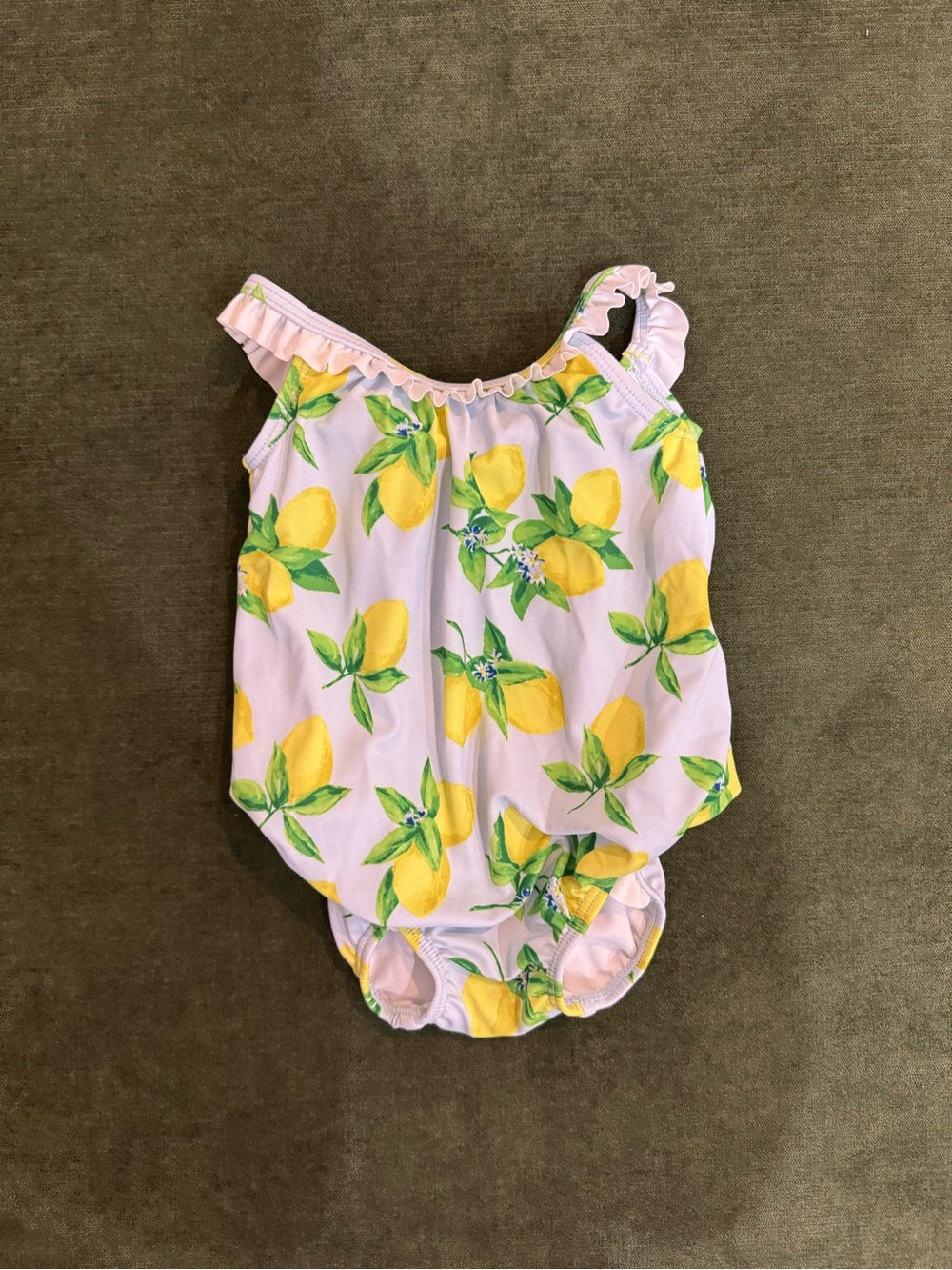 Pink Janie and Jack baby Swimsuit with Lemon Print